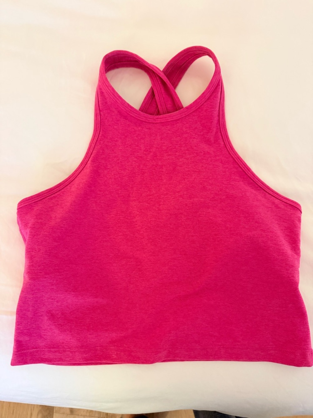 Beyond Yoga - Cropped Hot Pink Crossback Tank Top - NWOT